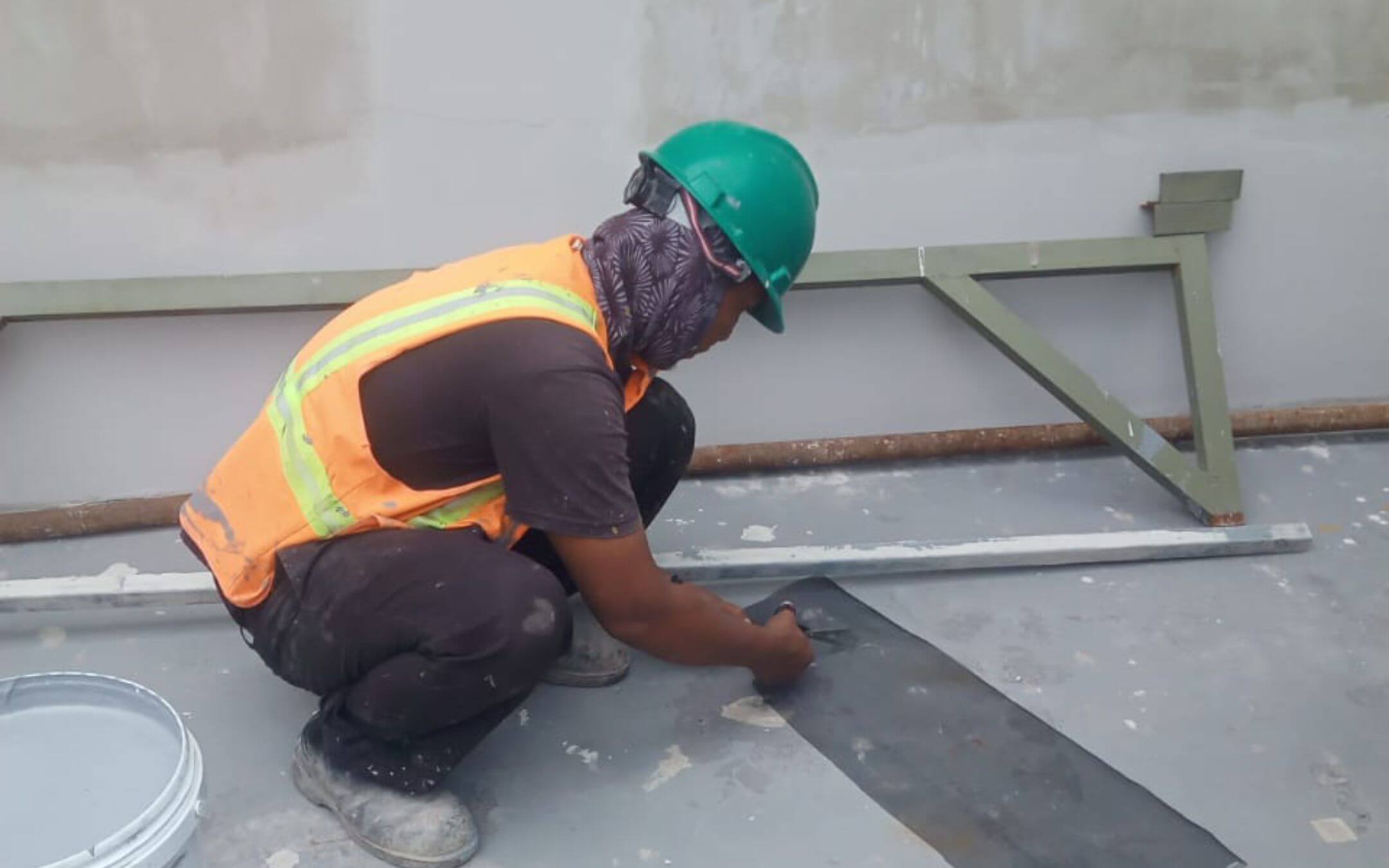 Cat pelapis anti bocor, waterproofing dinding, cat anti bocor, lapisan anti bocor, Waterproofing Cronaproofa 1K.