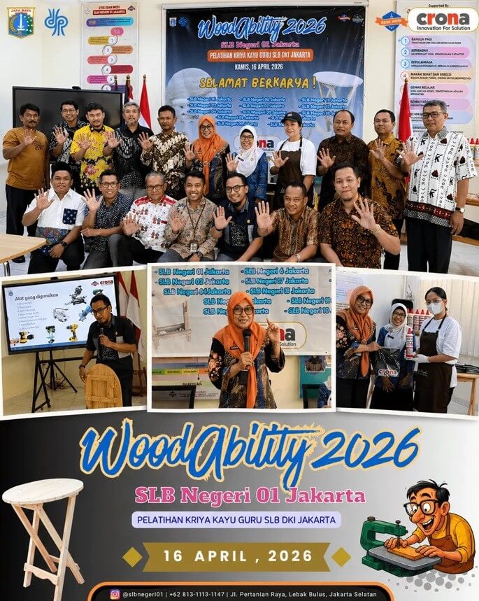 SLB Negeri 01 Jakarta, Woodsorker, Kem Crona 234 SR, Lem Crona 222 WRG. kerajinan kayu, DIY. kriya kayu