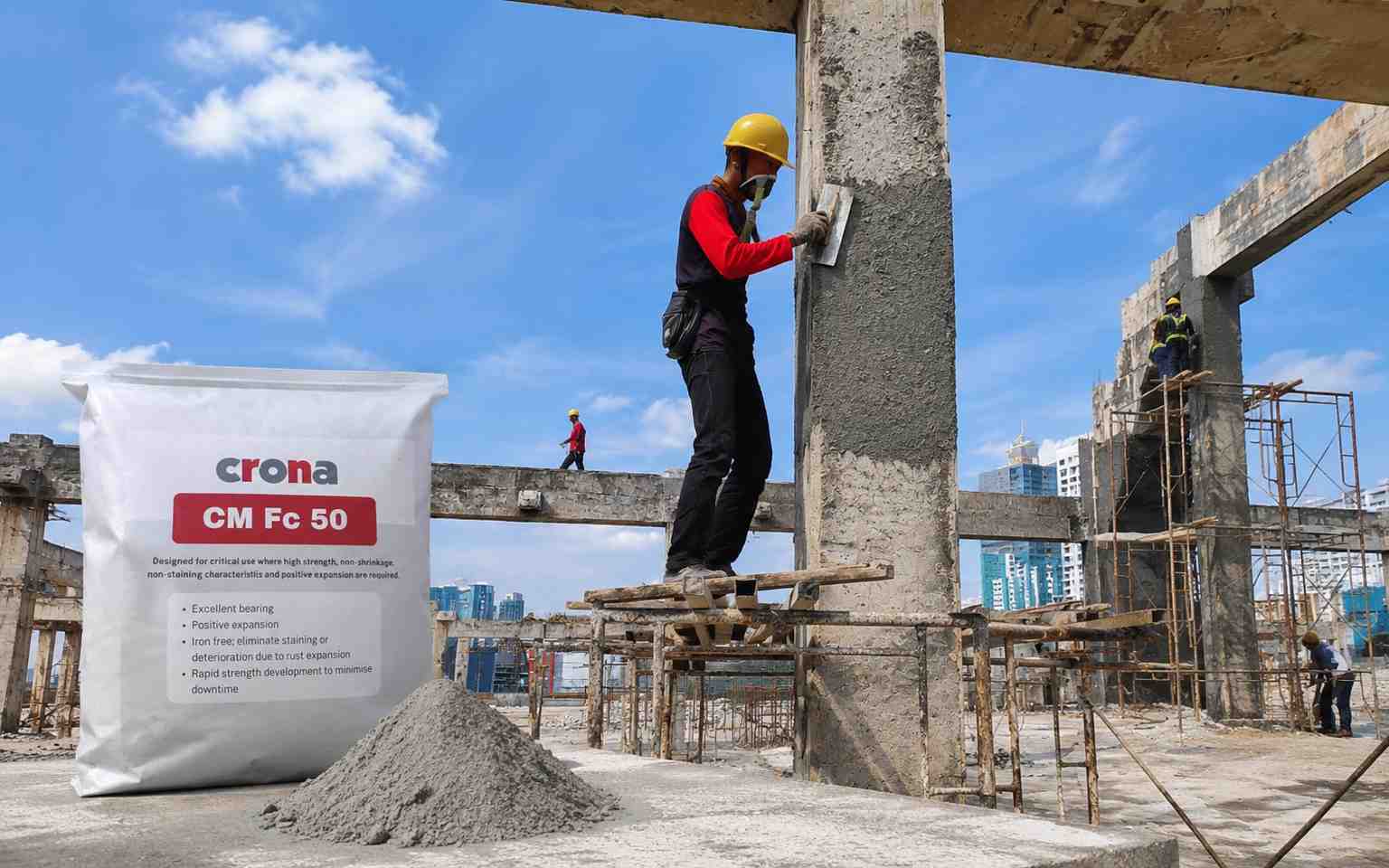 Grouting, semen grouting, non shrink grout,non shrink grouting, semen non shrink, grout non shrink, mortar grouting, semen grout beton, grouting beton, semen grouting berkekuatan tinggi, semen grouting non shrink, perbaikan kolom beton, perkuatan kolom beton, perbaikan struktur kolom beton, perbaikan beton retak, repair kolom beton, repair concrete column, perbaikan beton struktural, mortar perbaikan kolom beton, grouting untuk kolom beton, non shrink grout untuk kolom beton, grout untuk sambungan beton, grout untuk struktur beton, perbaikan beton rusak, memperkuat struktur beton, mengisi rongga beton, grout anti susut, semen grouting cepat mengeras, semen grout high strength, semen grouting untuk perbaikan kolom beton, non shrink grout untuk struktur beton, grout untuk memperkuat kolom beton, material perbaikan kolom beton, grout non shrink mutu tinggi, semen grouting anti susut, grout untuk mengisi celah beton, material repair beton struktural, semen grout untuk anchor bolt, solusi perbaikan kolom beton, harga semen grouting non shrink, produk non shrink grout terbaik, semen grouting untuk proyek gedung, Crona CM FC 50, Crona CM FC 50 grouting