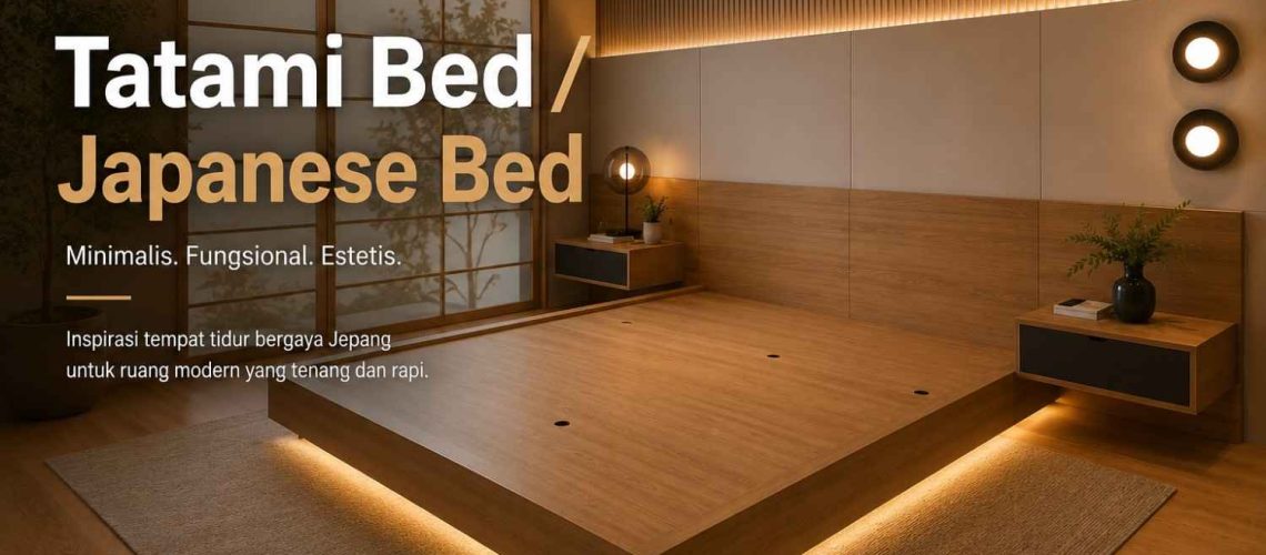 tatami bed, kamar japandi, japandi bed, HPL, pvc sheet, decosheet, veneer kayu, lem HPL, lem pvc sheet, lem decosheet, lem veneer kayu, lem waterbased, lem tidak bau, lem putih, japanese bed, lem crona wow, lem crona, crona